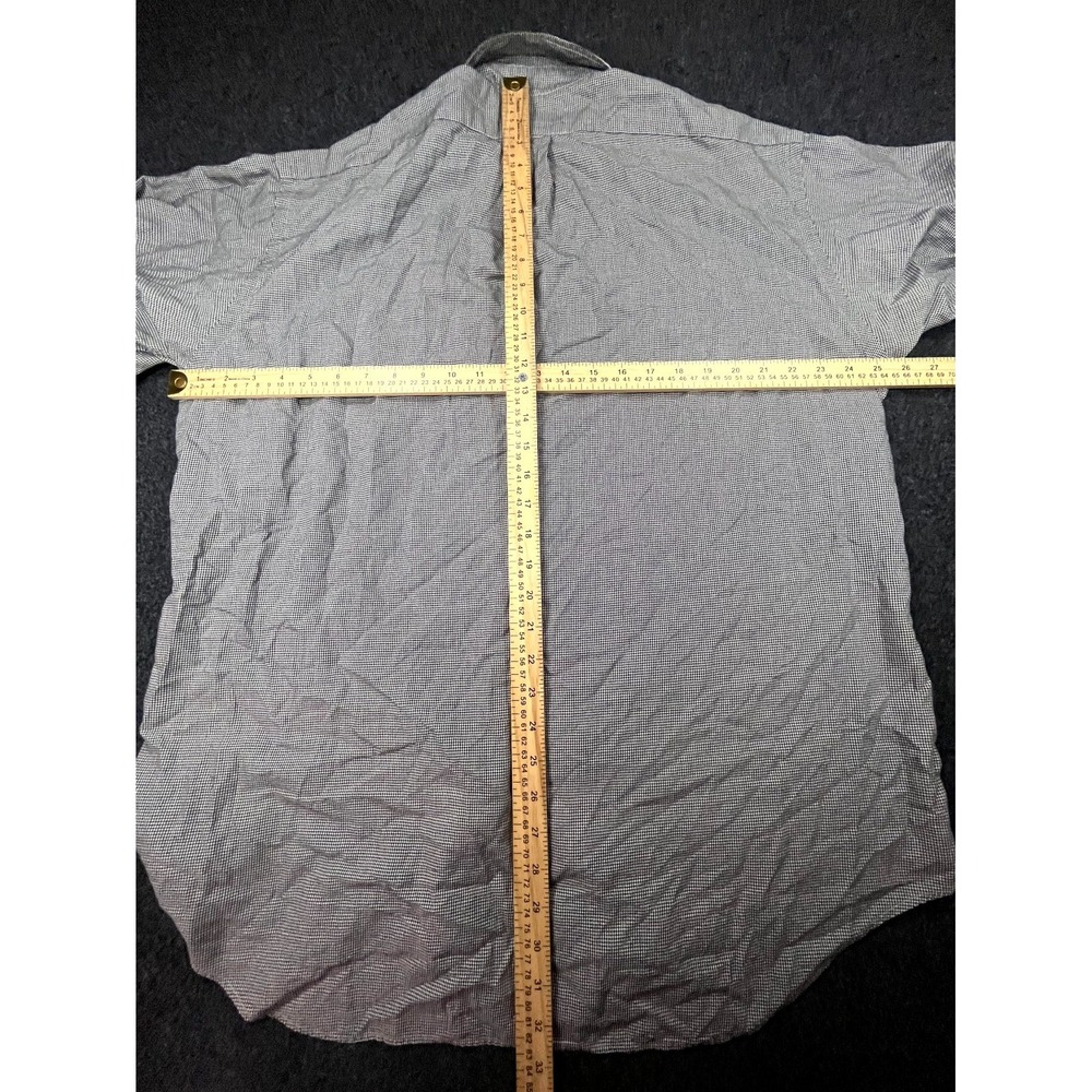 Ralph Lauren Blake Button Down Shirt Men's Large Gray Cotton Collared Round Hem - Picture 5 of 7
